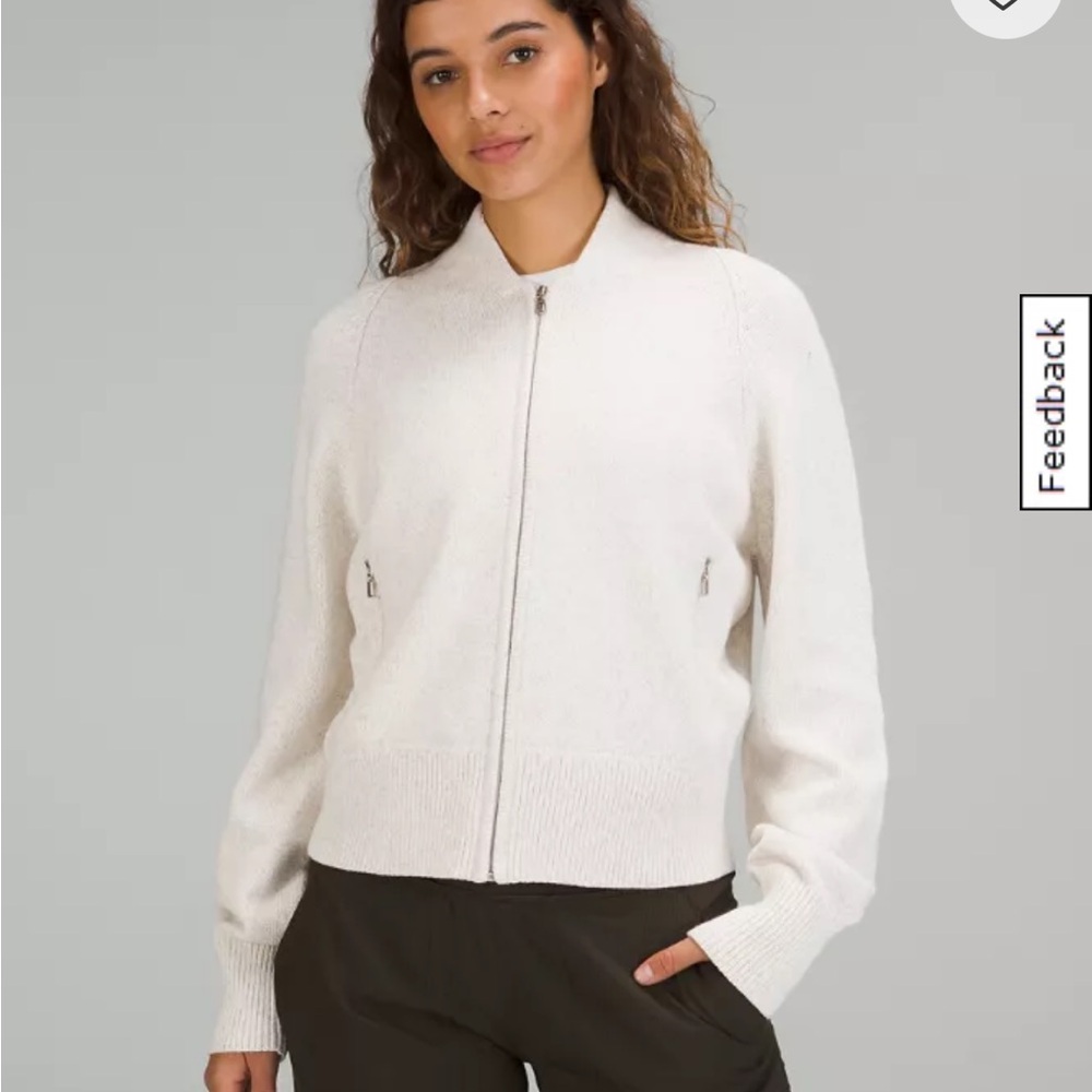 Lululemon cotton blend full zip sweater